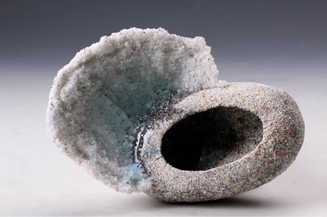 石山哲也作　『水面晶』　現代陶芸　現代アート