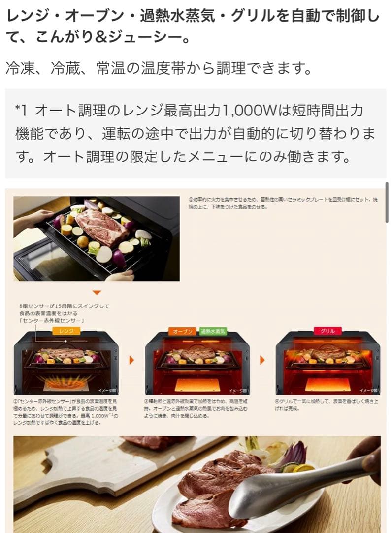 日立 オーブンレンジ　MRO-W1A W 30L 過熱水蒸気 300℃2段