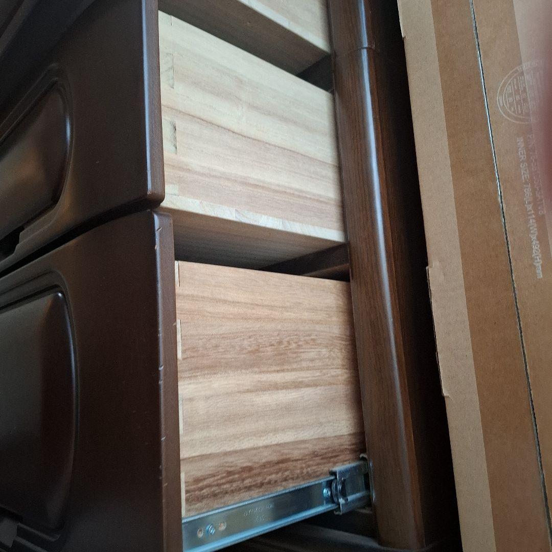 オークブラウン 木製チェスト