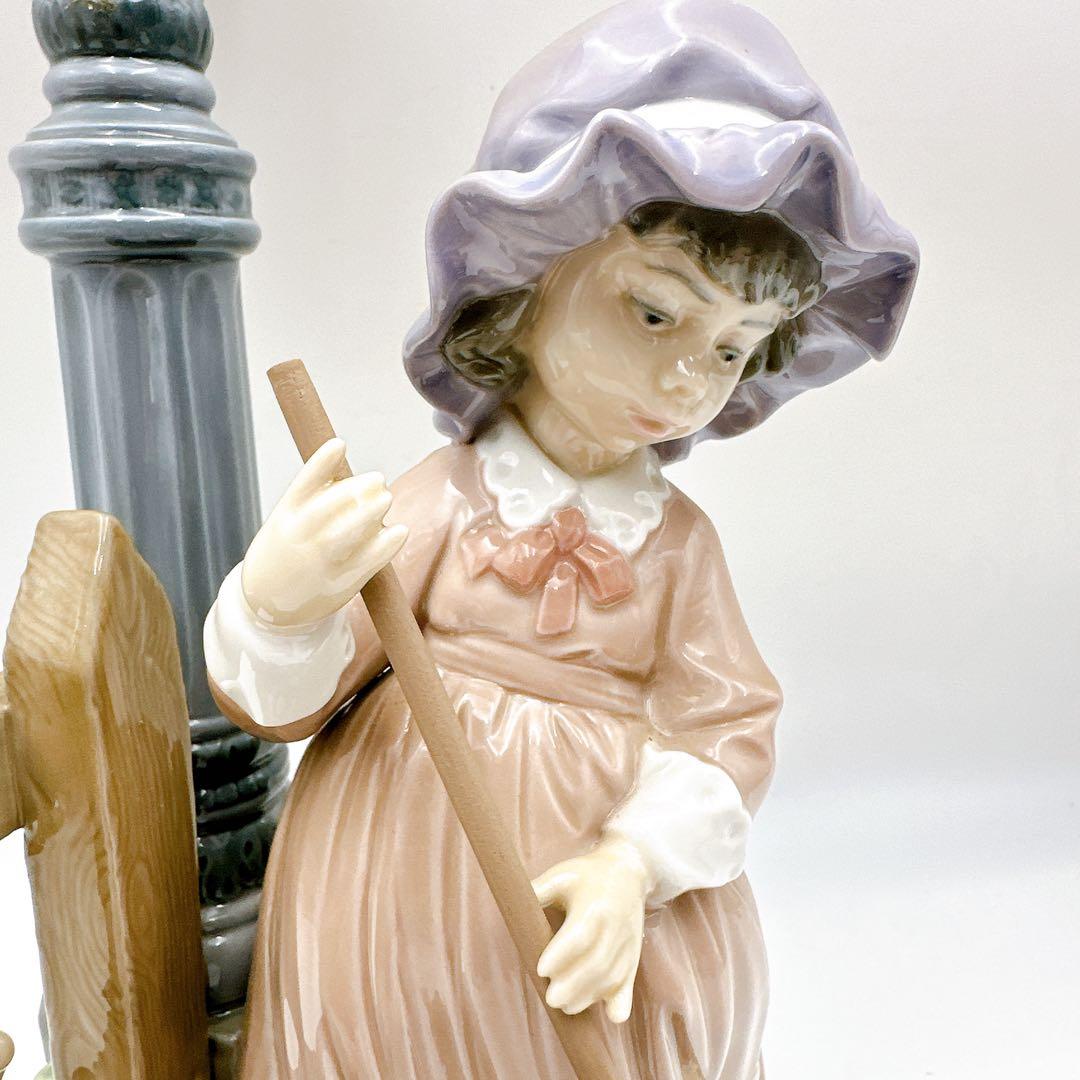 絶版 激レア♡リヤドロ♡ 秋の掃除 LLADRO 少女 猫 フィギュリン