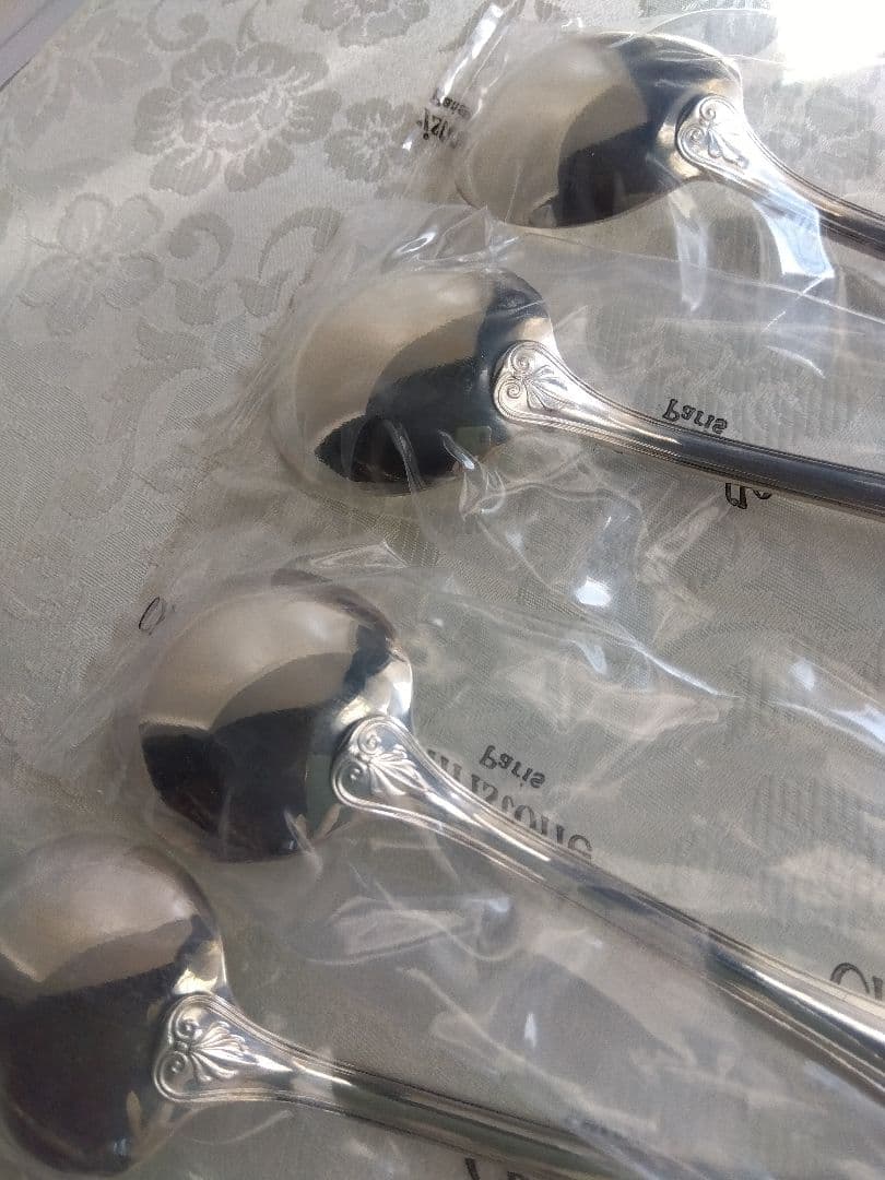 未開封　Christofle クリストフル　マルメゾン　コンソメスプーン4本