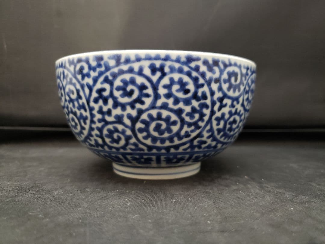古伊万里　総蛸唐草　蓋付き茶碗　飯茶碗　骨董　アンティーク　時代物　難有