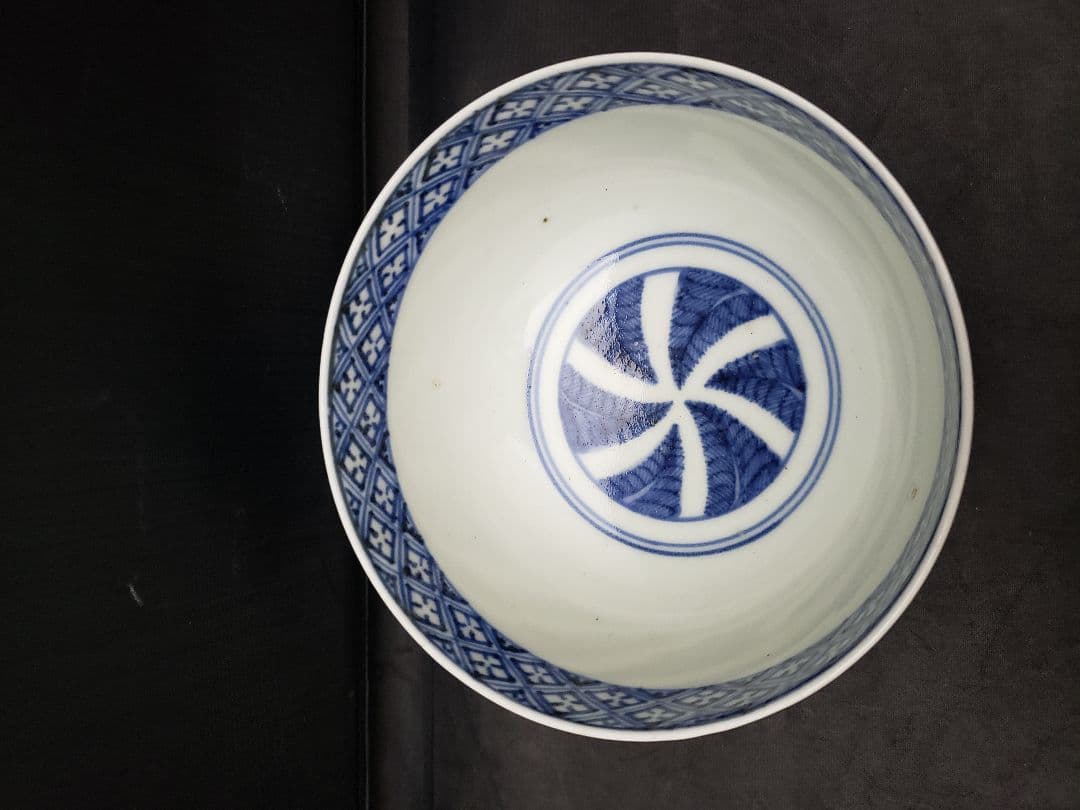 古伊万里　総蛸唐草　蓋付き茶碗　飯茶碗　骨董　アンティーク　時代物　難有