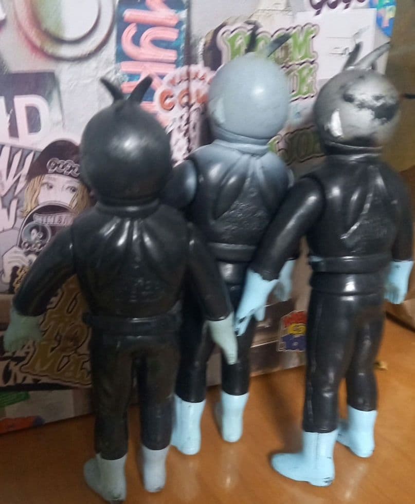 仮面ライダー ソフビ✨当時物✨３体セット✨ヴィンテージソフビ✨７０年代 ソフビ✨