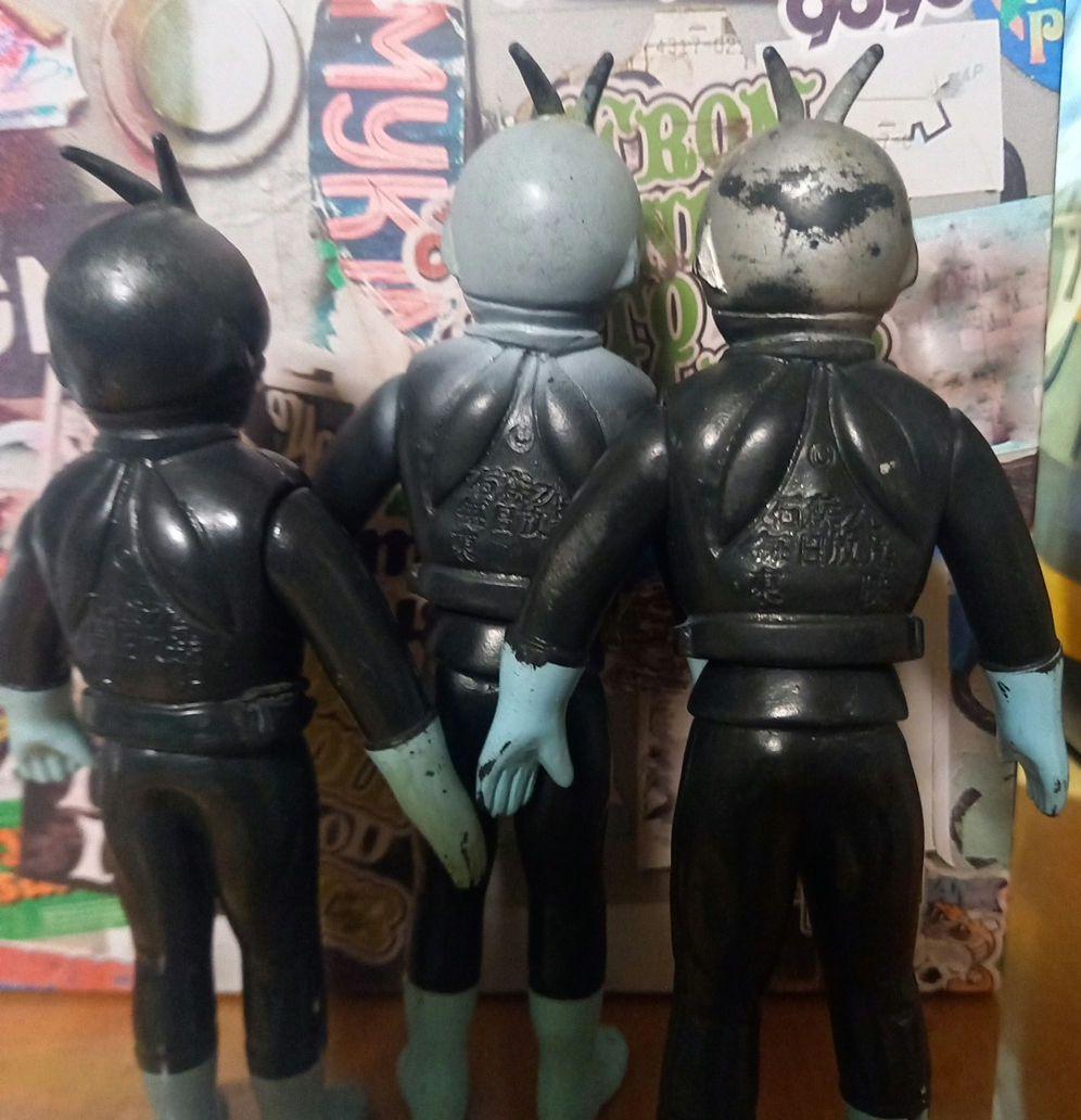 仮面ライダー ソフビ✨当時物✨３体セット✨ヴィンテージソフビ✨７０年代 ソフビ✨