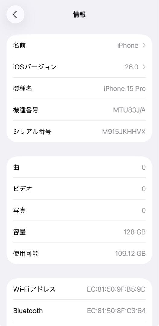 Apple iPhone 15 Pro ホワイトチタニウム 本体 箱付き