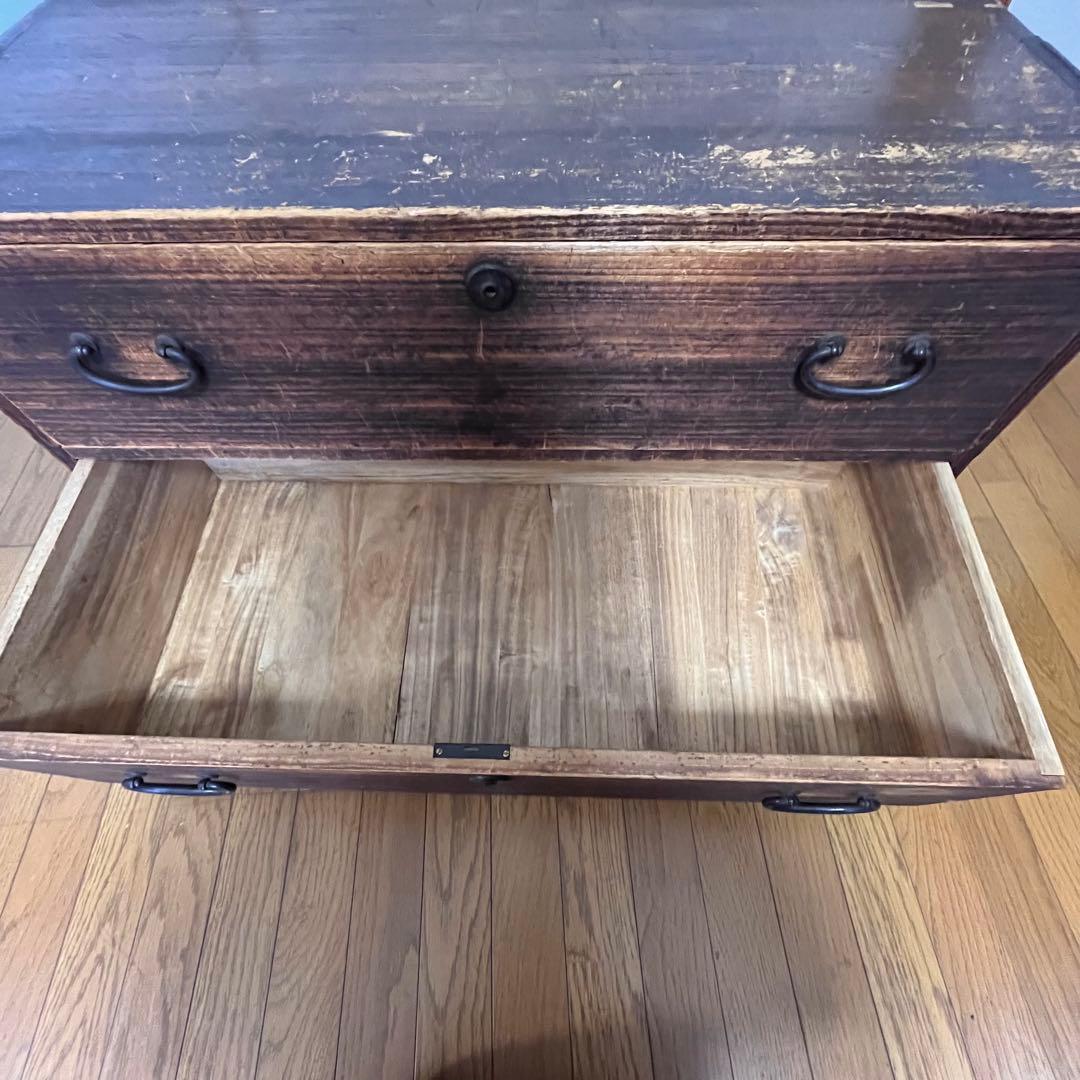 桐たんす 2段　レトロ　アンティーク　チェスト　和箪笥