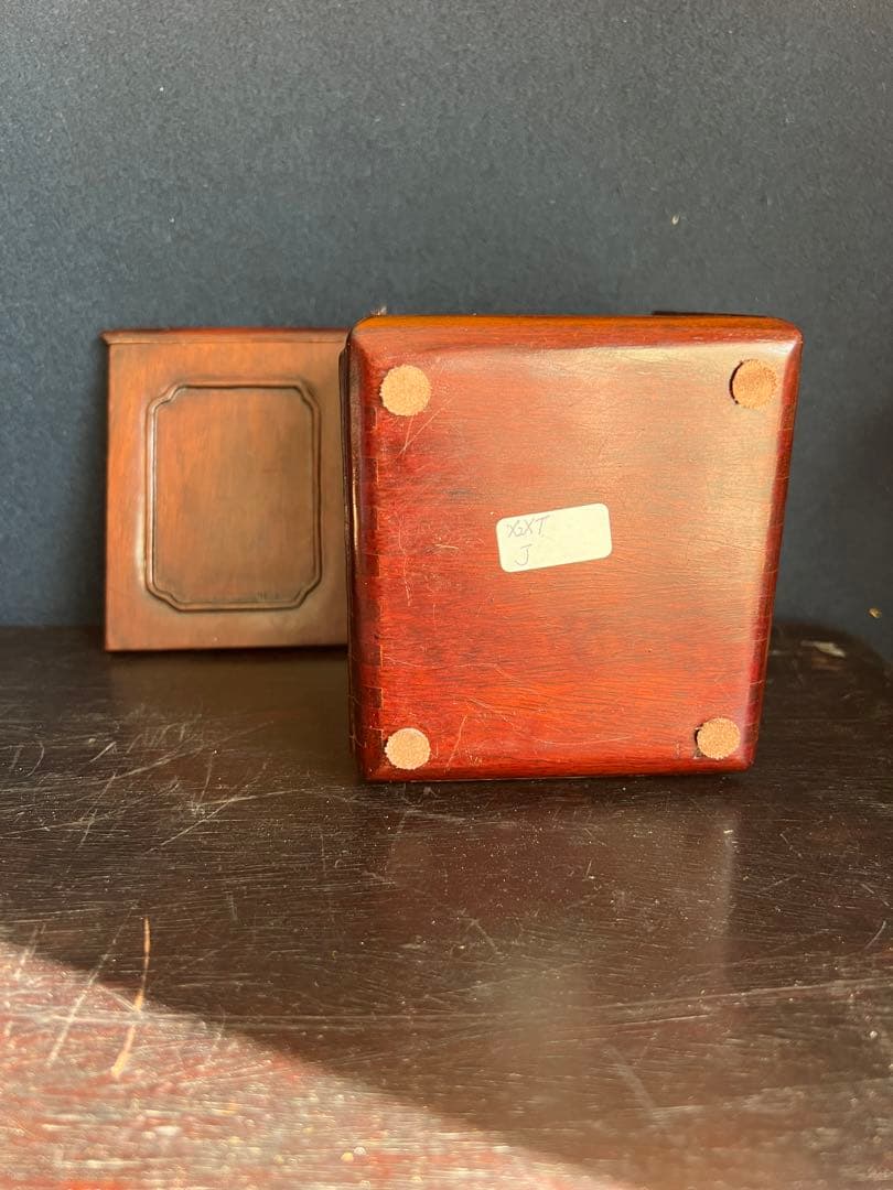 唐木盒 古美術 彫刻