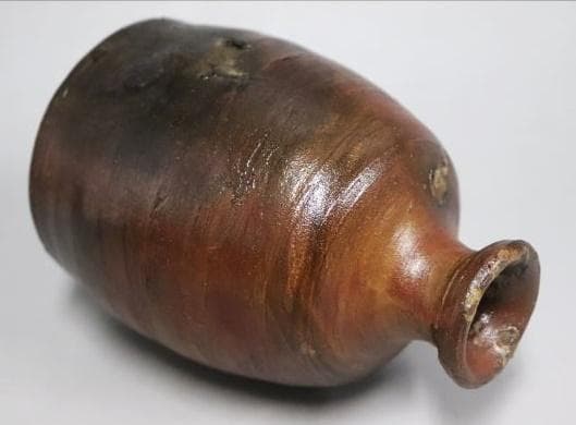 人間国宝　金重陶陽　窯変徳利　M331