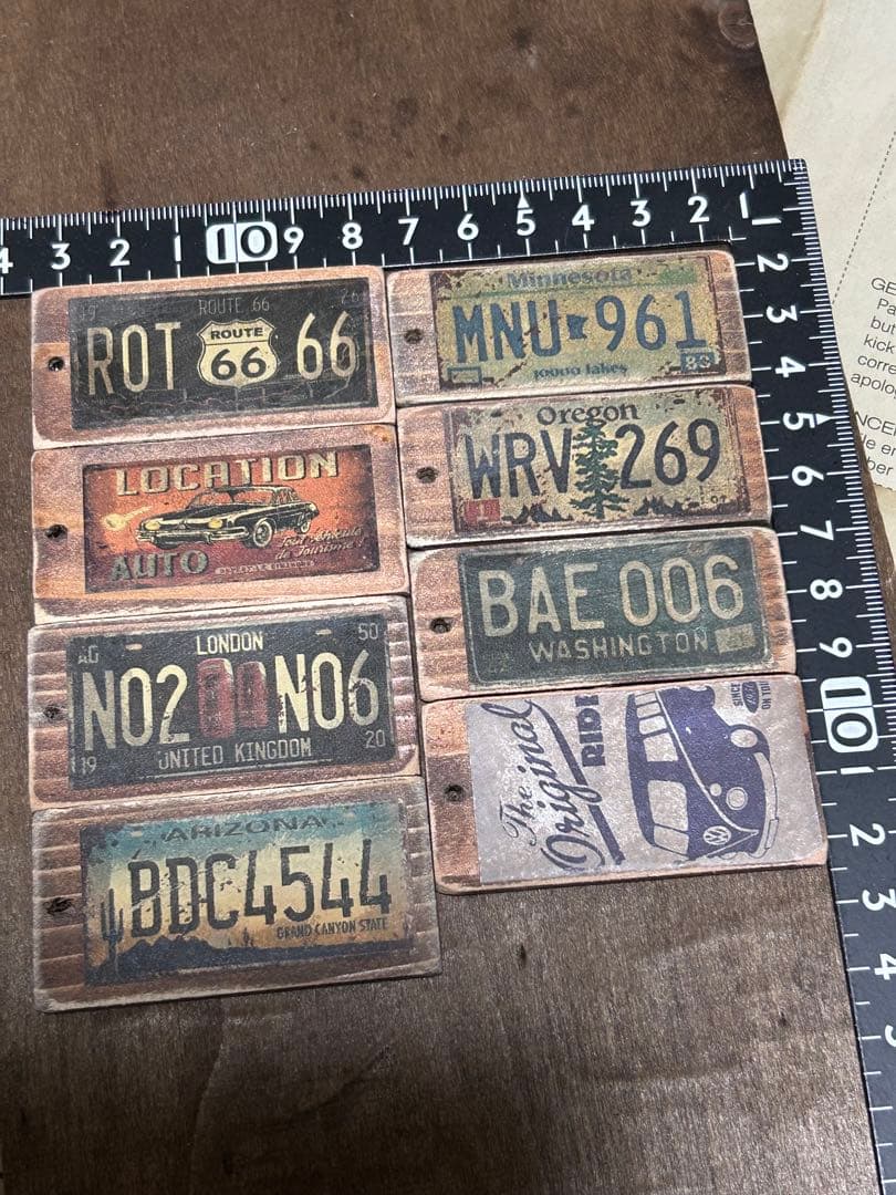 ウッドタグアメリカンナンバープレートNo.781