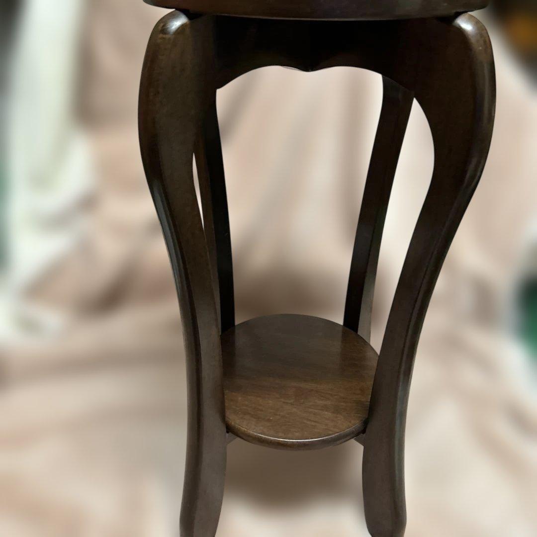 フラワースタンド 木製 花台 二段ラック サイドテーブル 台 キズ有り