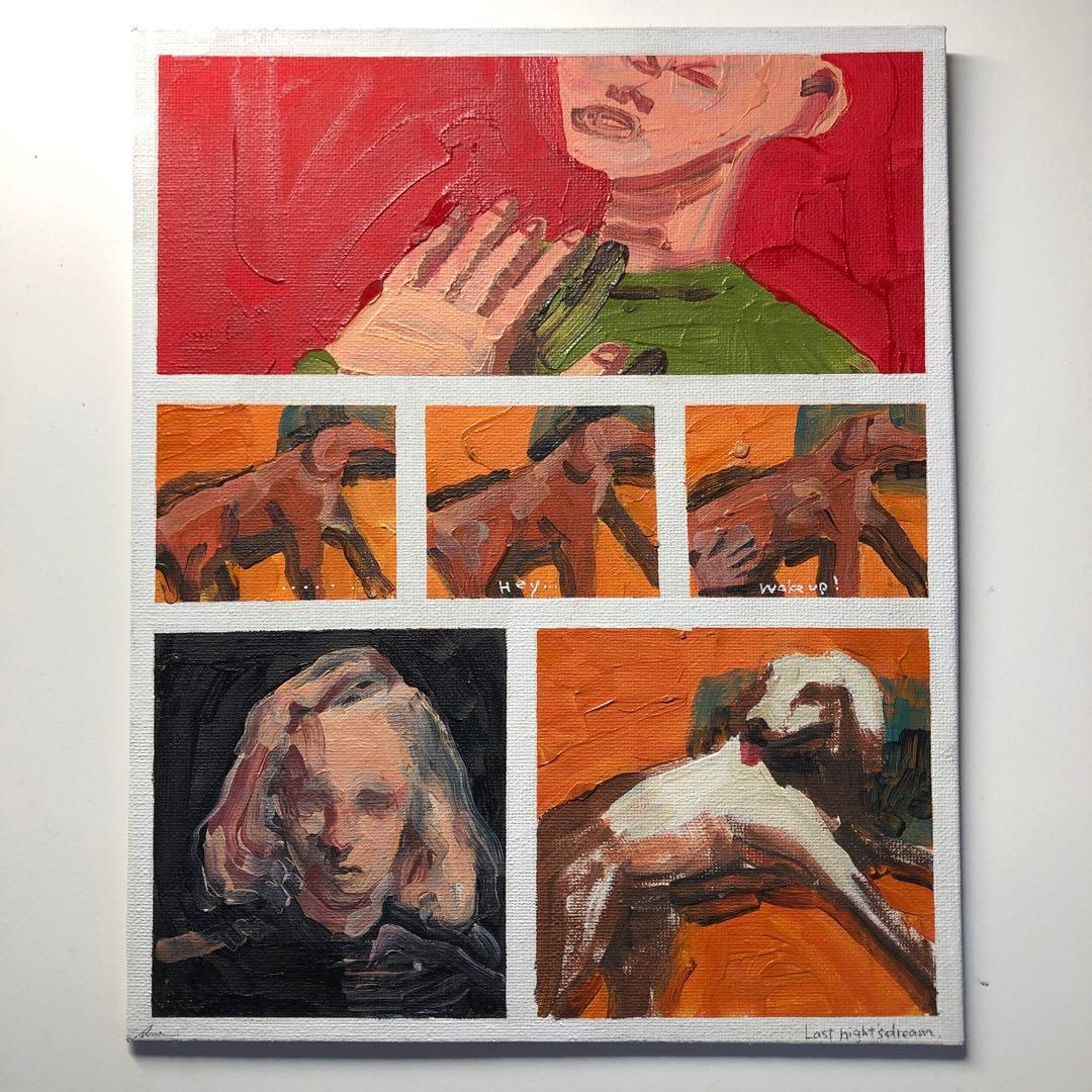 2022年制作 油彩『Last night’s dream』