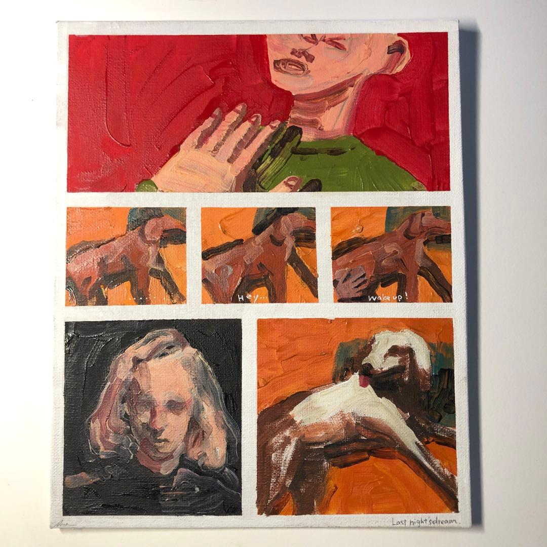 2022年制作 油彩『Last night’s dream』