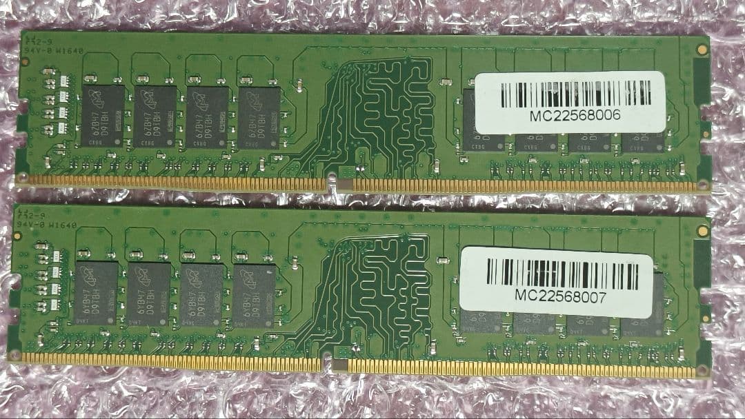 DDR4 16GBx2枚 32GB DDR4-2400 動作確認済み ①