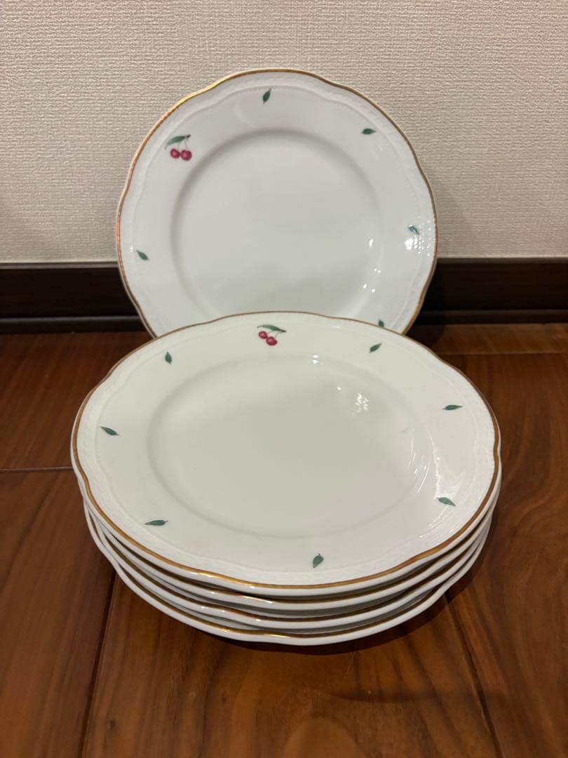 リチャードジノリ　ボンジョルノチェリー　皿5枚セット　20cm