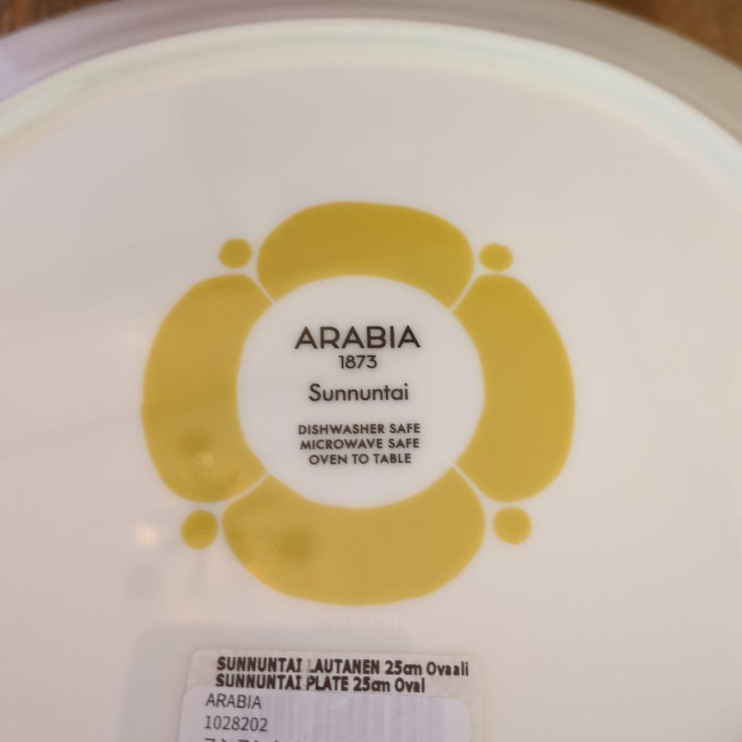 ARABIA Sunnuntai プレート イエロー