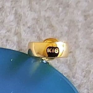 ふくろう　ストーン　カメオ　K18　ペンダントトップ