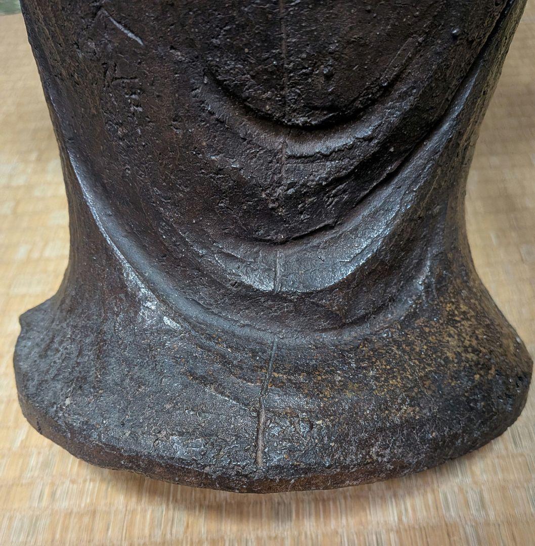 明治～昭和初期 一木作 備前焼 踊る娘像 扇子 陶像 百姓 農家 舞妓 舞姫