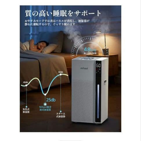 ハイブリッド式加湿器 冷暖ミスト 大容量 業務用 加熱+超音波 自動調整 35畳