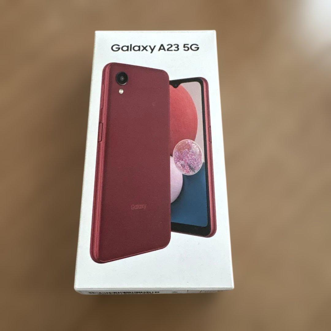 【未使用】Galaxy A23 5G レッド 64GB SCG18 au 本体