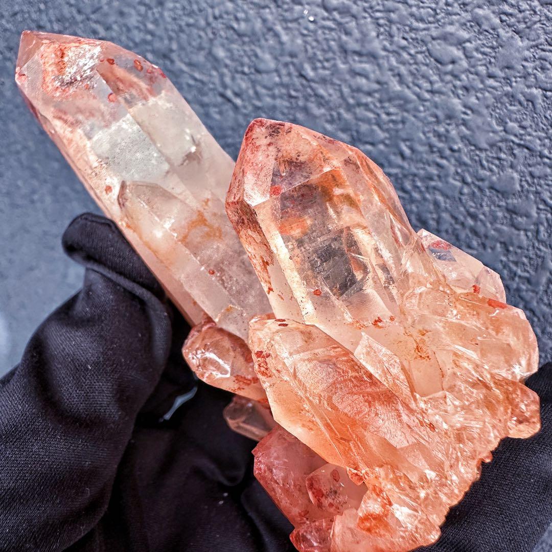 希少❗️高品質❗️ピンク♡ヒマラヤ水晶クラスター☆キラキラ超強いパワー水晶A1360