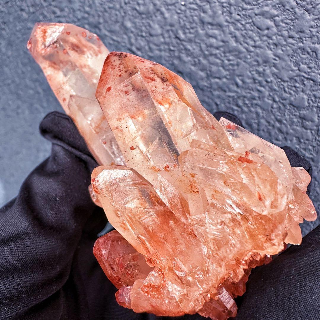 希少❗️高品質❗️ピンク♡ヒマラヤ水晶クラスター☆キラキラ超強いパワー水晶A1360