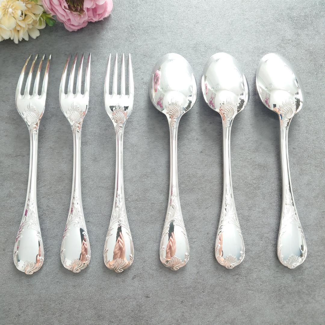 希少 美品 クリストフル マルリー スタンダード フォーク スプーン 6点