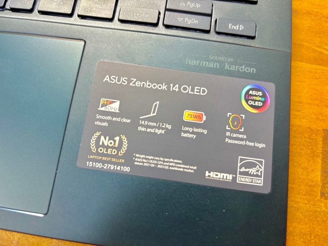 【美品】ASUS Zenbook 14 UX3405MA core ultra7