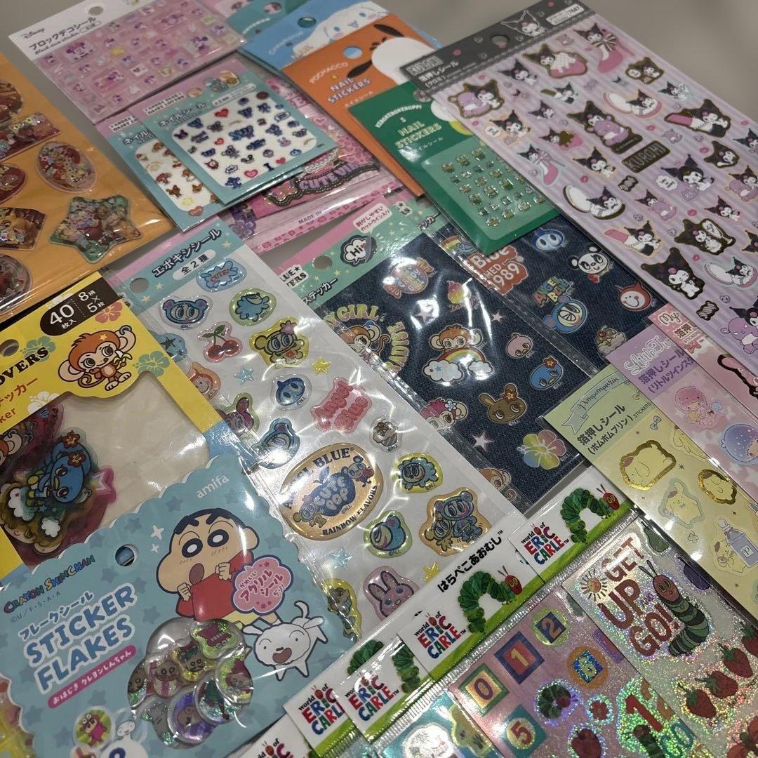 ダイソー セリア シールまとめ売り 全63枚 サンリオ ぷくっとシール