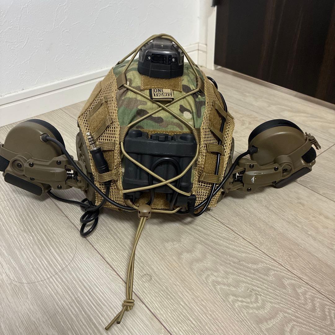サバゲーヘルメットセット(タンカラー迷彩)値下げ⭕️