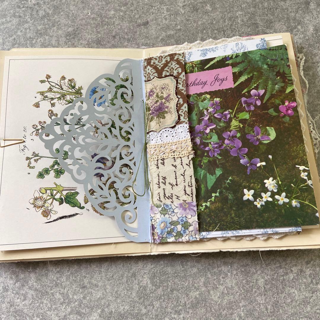 確認用　ジャンクジャーナル　お花が好き　くすみカラー