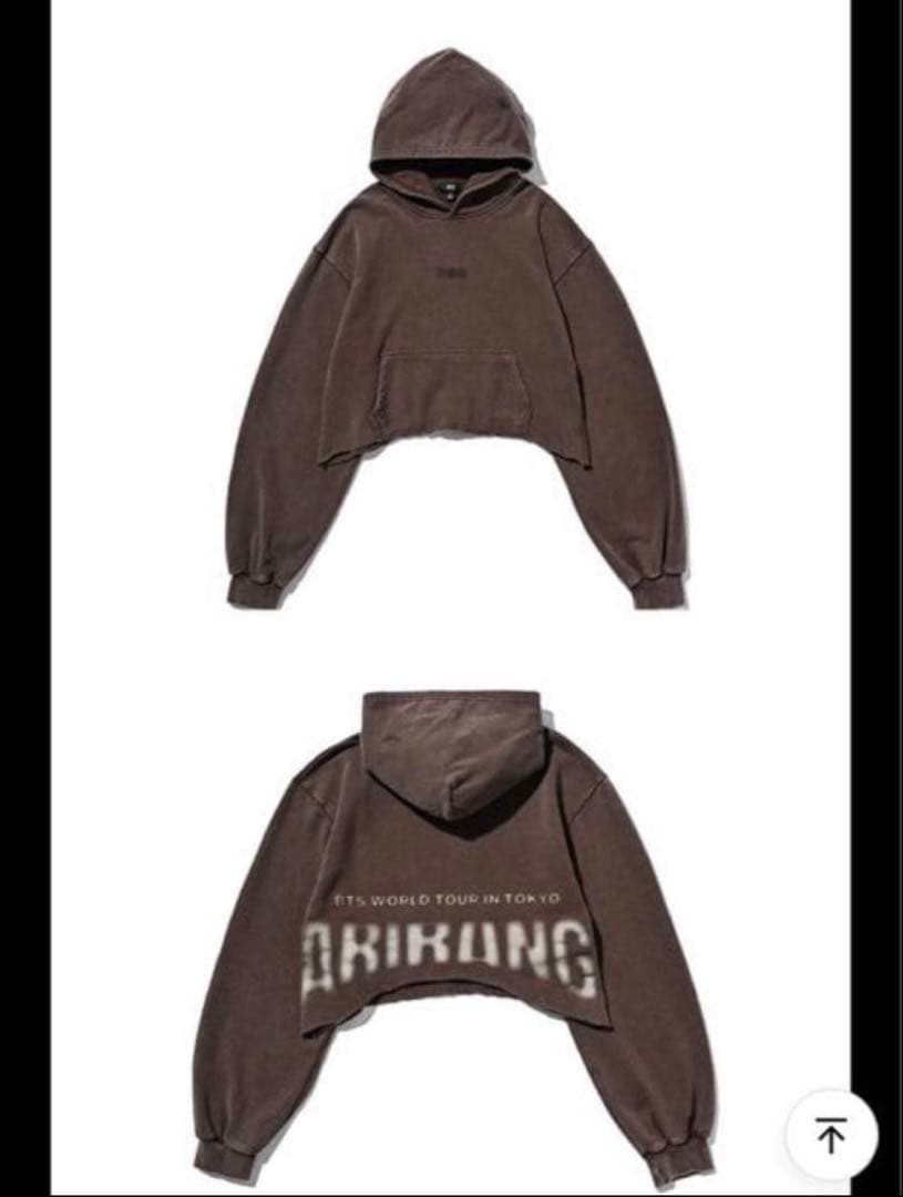 アイドル BTS ARIRANG Crop Hoodie Tokyo Brown S