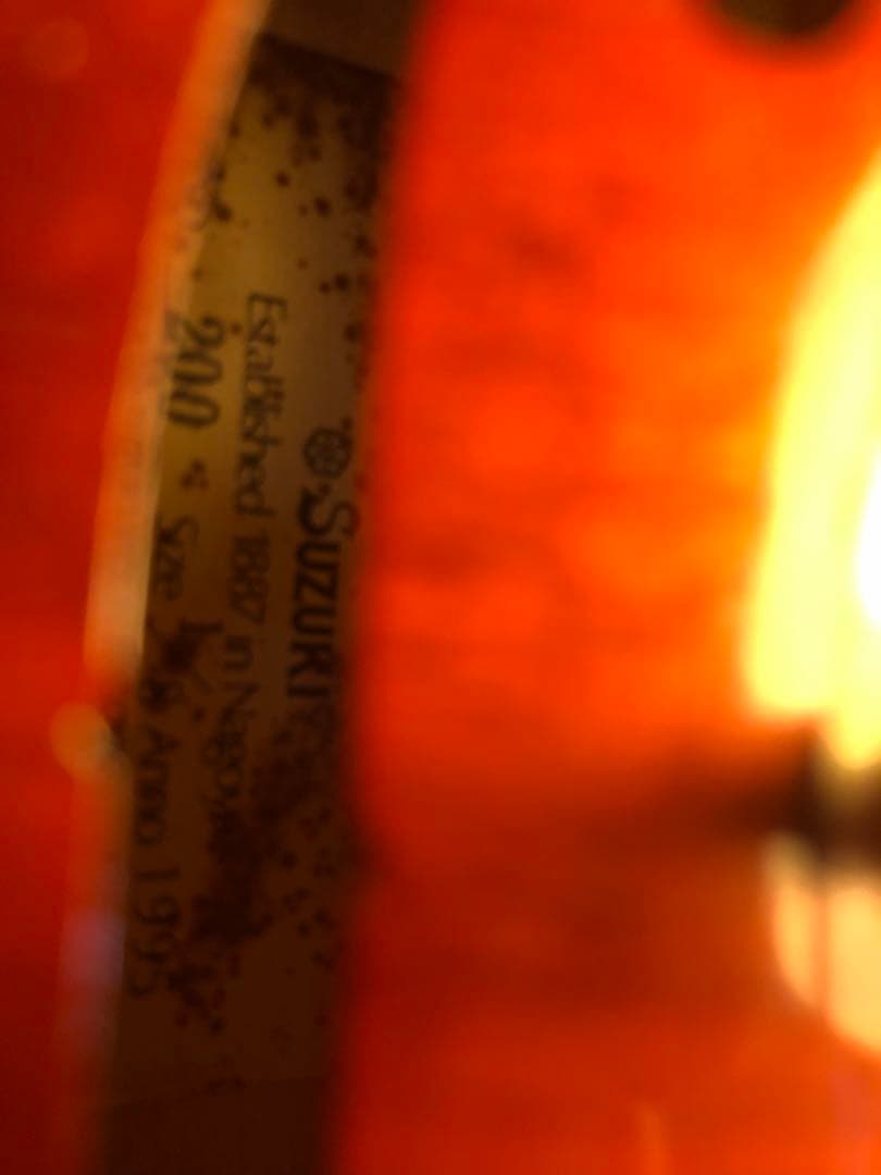 【駒&魂柱調整済】suzuki分数バイオリンNo200 1/8 1995