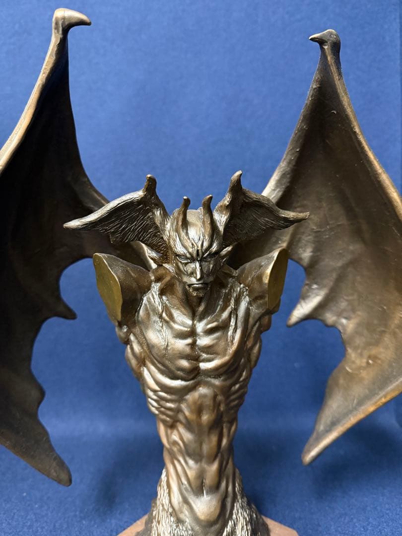 デビルマン 青銅製本漆仕上 悪魔人間 降魔 成道像 永井豪 ブロンズ像 共箱