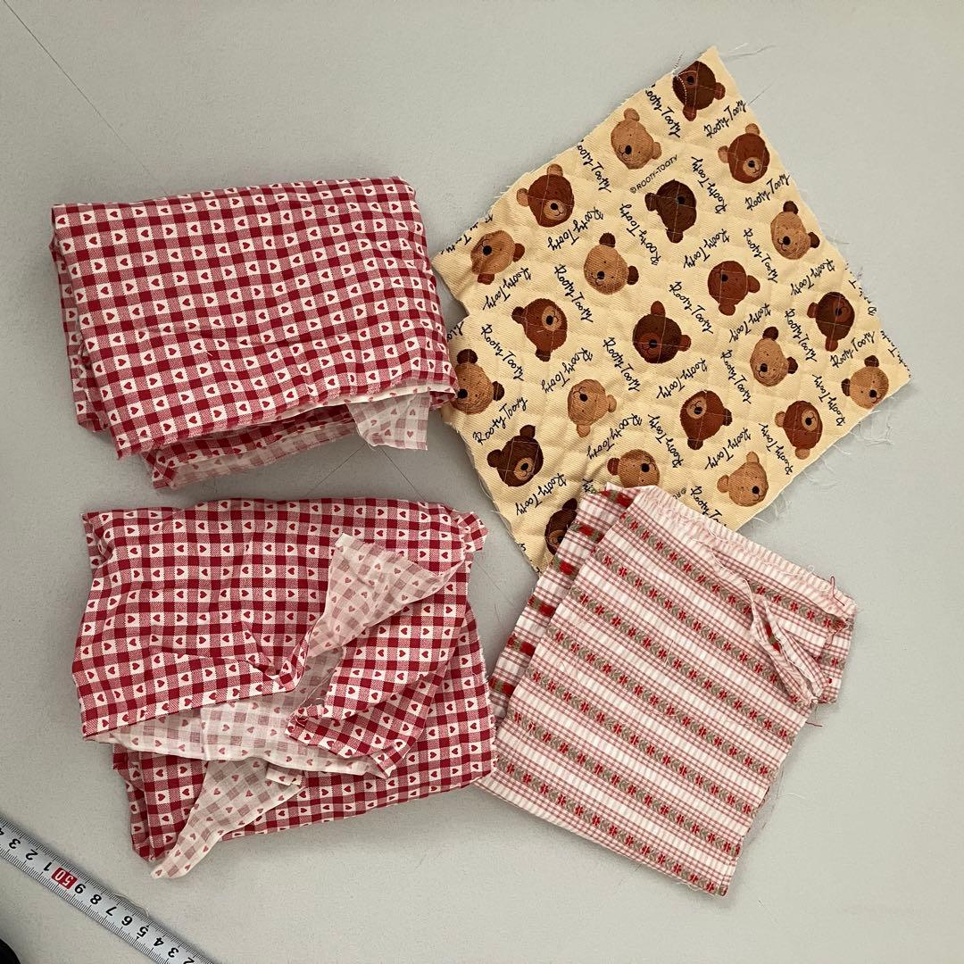 【バラ売り不可】ハローキティ クマ柄 花柄 キルト生地 はぎれセット まとめ売り