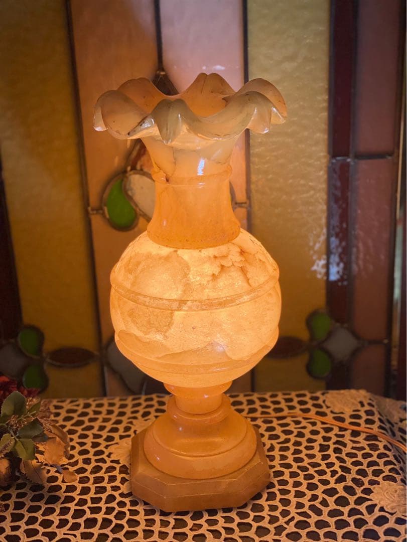 フロアスタンドライト 大理石 ランプ アンティーク インテリア 大理石