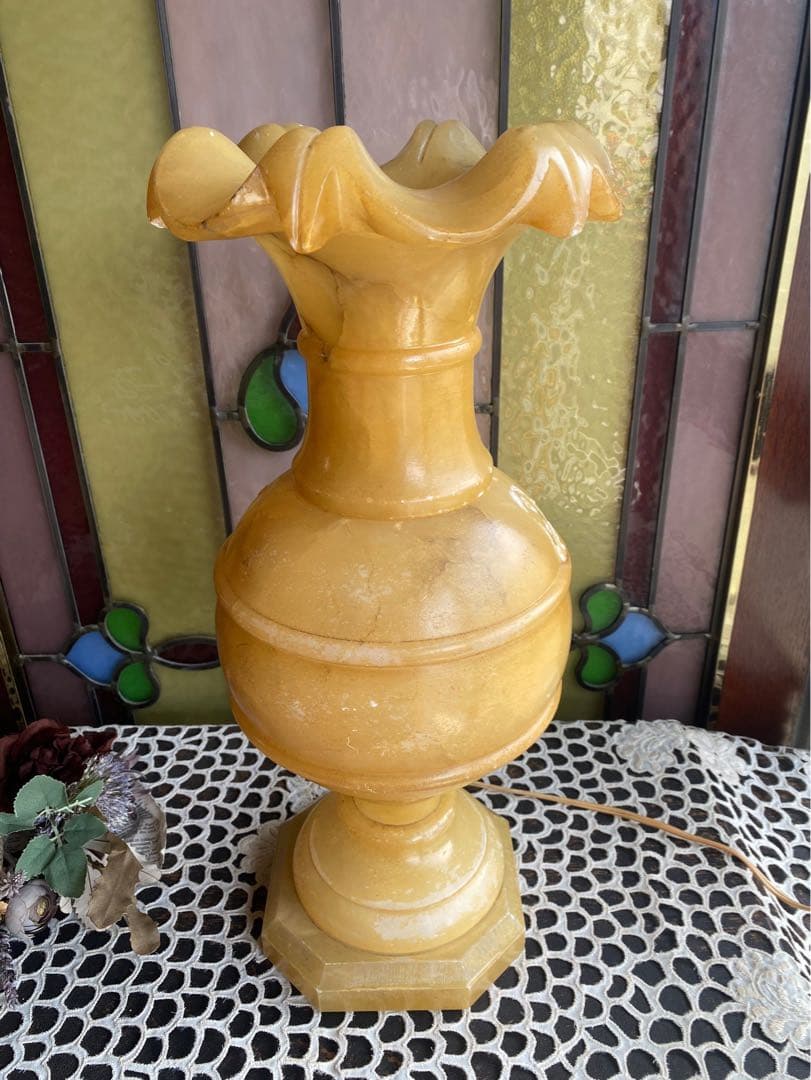 フロアスタンドライト 大理石 ランプ アンティーク インテリア 大理石