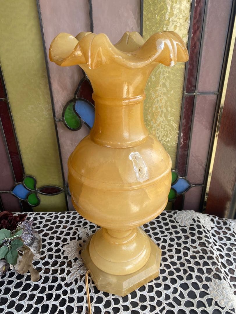 フロアスタンドライト 大理石 ランプ アンティーク インテリア 大理石