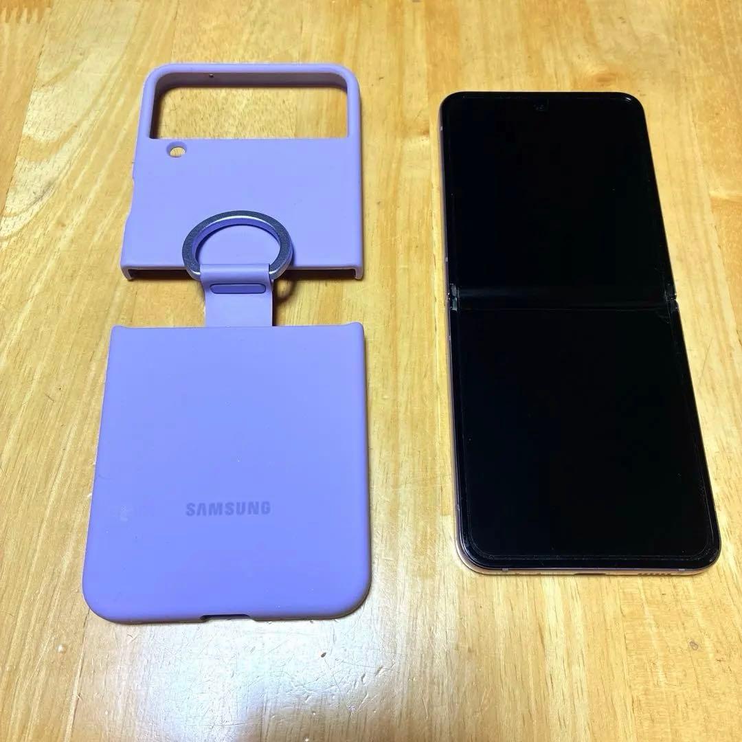 【美品】Samsung Galaxy Z Flip4 パープル　本体　カバー