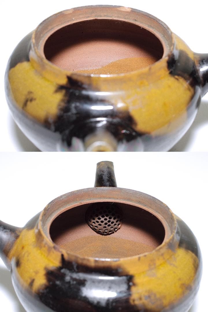 19世紀 平佐焼 鼈甲釉 急須