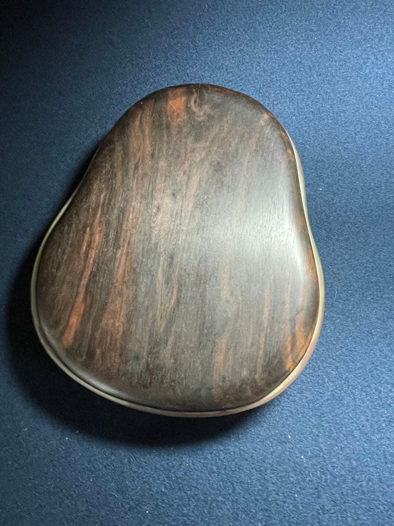 【墨研】朝鮮鴨緑江石◆渭原端渓硯 変形楕円硯◆朝鮮銘石◆書道具 文房四宝 貴重硯