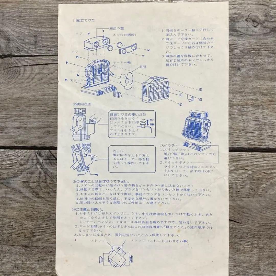 86’s昭和レトロ美品 ROBOT DESK FAN 「FAN太くん」デ〰︎スッ！