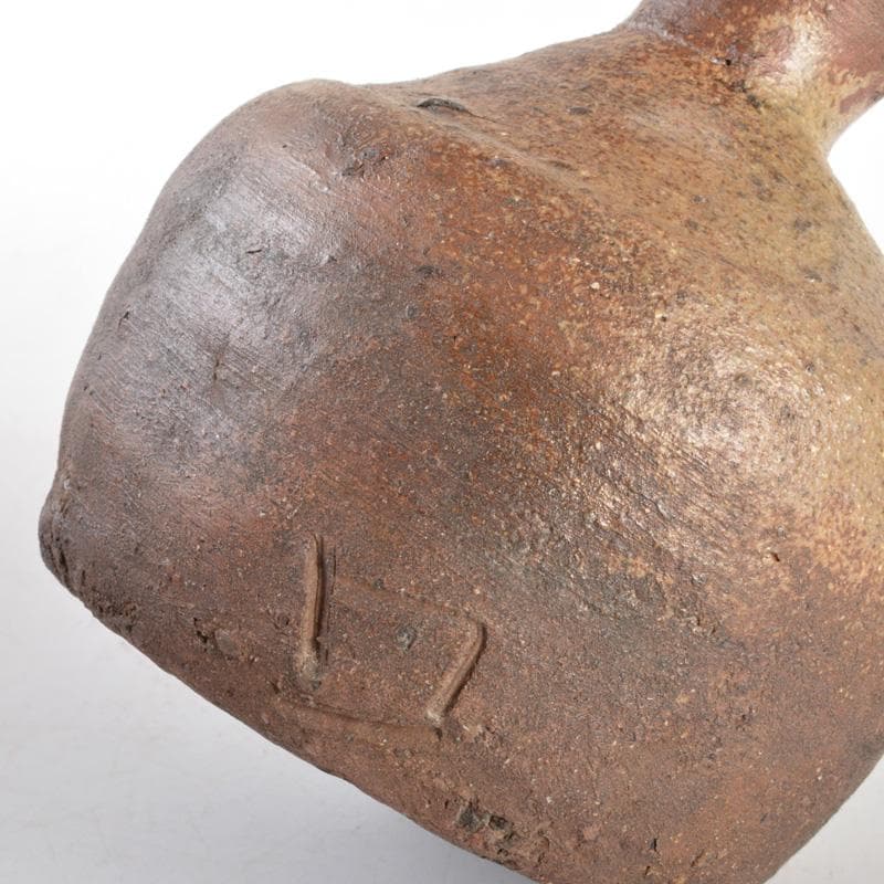 備前焼　古備前　江戸期　小無徳利　桂又三郎極め箱　M　R6132