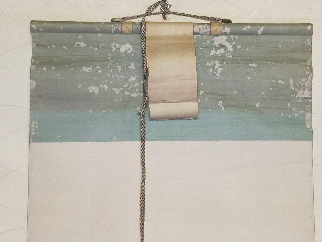 ♥掛軸　鶴山　老人と鶴　掛け軸　骨董品