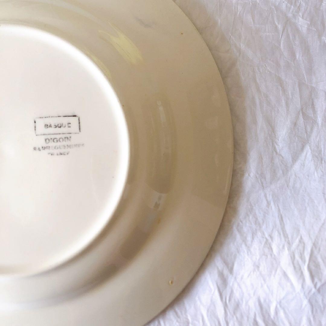 ディゴワンサルグミンヌ バスク柄デイナープレート E フランスアンティーク食器