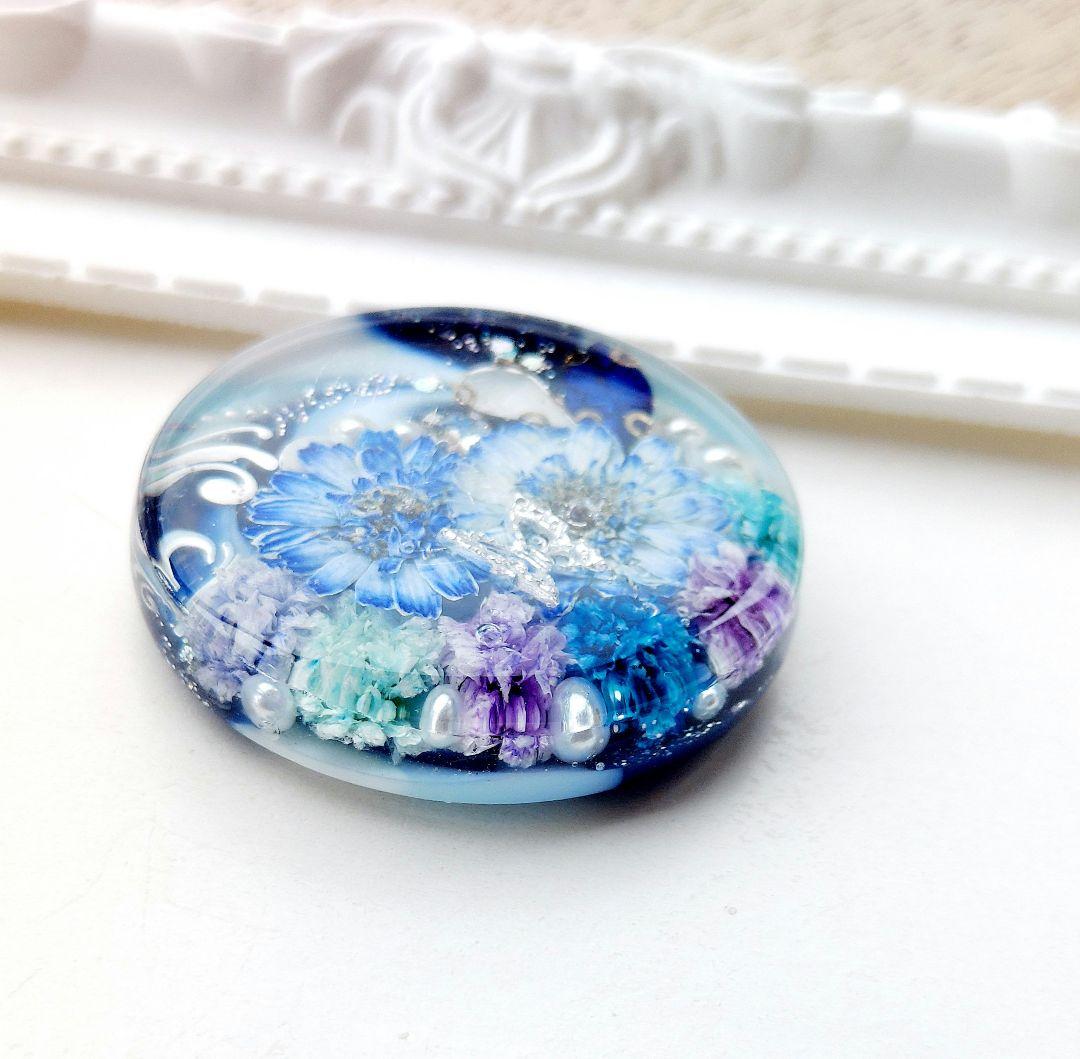 【1351】レジン　マトリカリア　ヘアゴム　ポニーフック　ブロ―チ　ハンドメイド