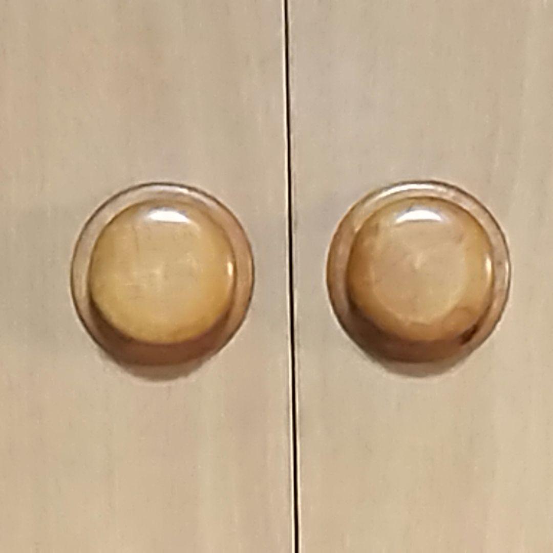 ＊両開きの扉付き棚2段&引出し8杯 たっぷり収納 整理タンス チェスト レトロ