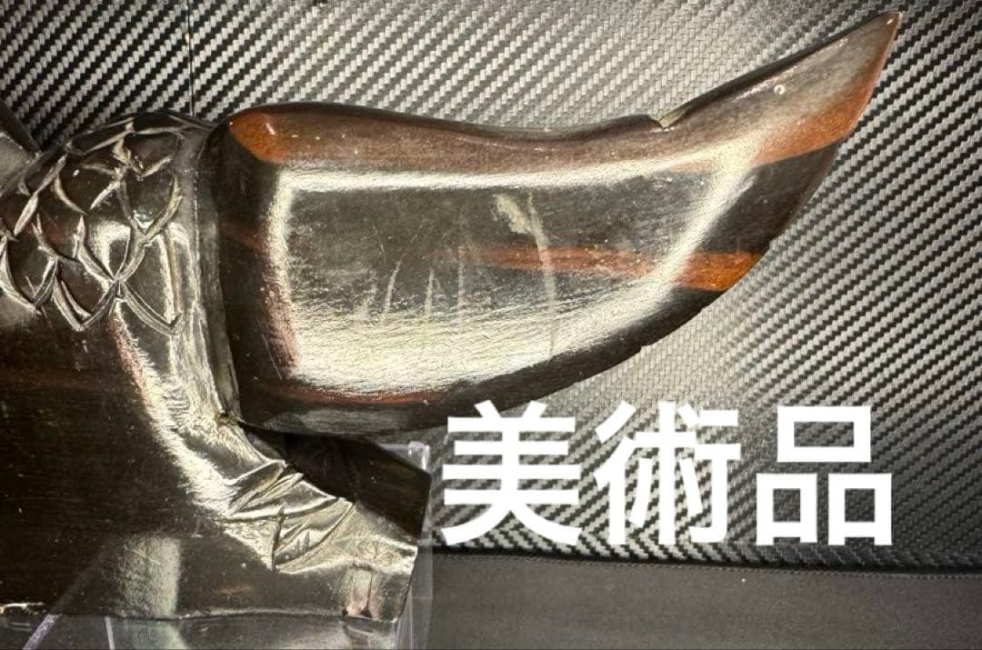 大迫力 鷲 イーグル 日本 高級 木製 彫刻 当時物45年前 美術品 オブジェ
