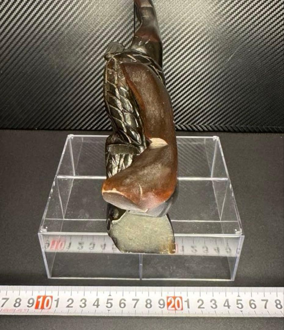 大迫力 鷲 イーグル 日本 高級 木製 彫刻 当時物45年前 美術品 オブジェ