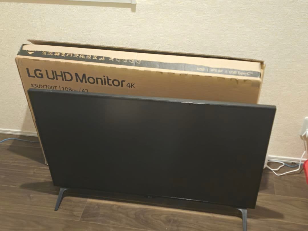 LG モニター 本体 ブラック 43UN700T